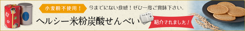 ヘルシー米粉炭酸せんべい